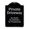 Signmission Designer Series-Private Driveway No Outlet Solicitors Or Trespassing, 24" H, BS-1824-9781 A-DES-BS-1824-9781 - alternate 1